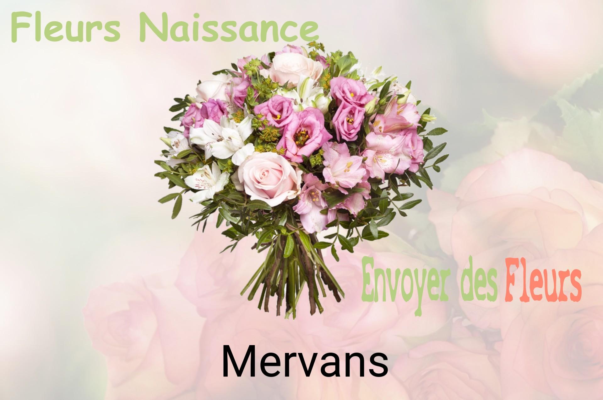Bouquet de fleurs de naissance livré à Mervans